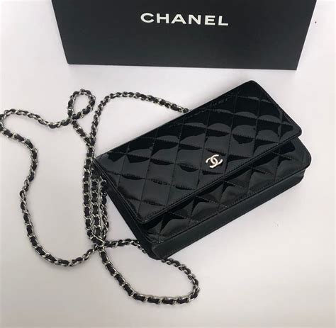 chanel wallet patent leather|chanel patent leather shoulder bag.